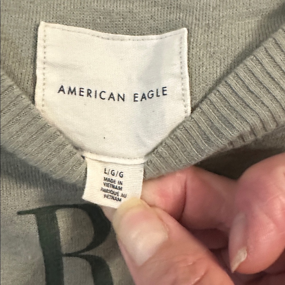 American Eagle Light greenish Gray sweatshirt in size L - Picture 4 of 5